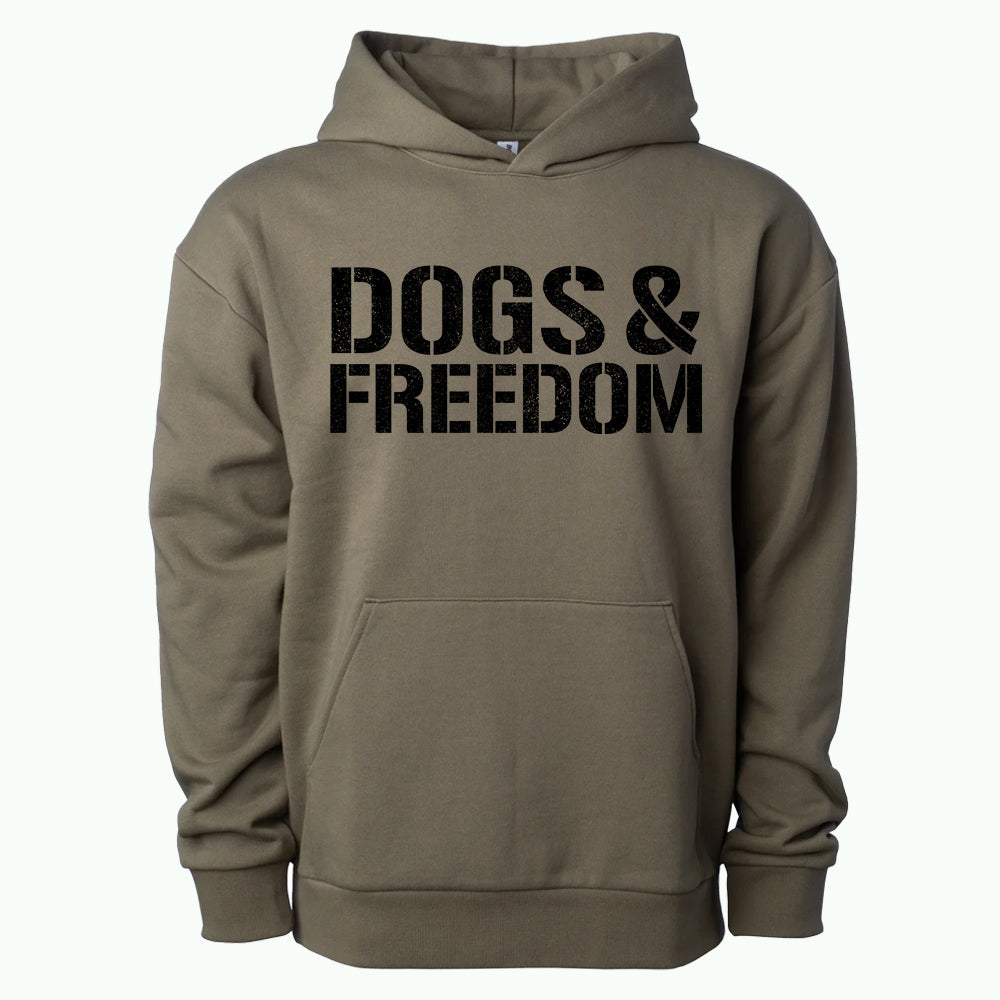 Limited Edition Dogs & Freedom Hoodie : Helps Pair Veterans With A Service Dog or Shelter Dog