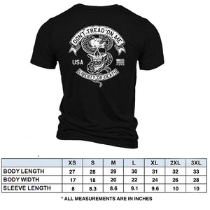 Hero Company Men's Don't Tread On Me Black Tee - Helps Pair Veterans With A Service Dog or Shelter Dog