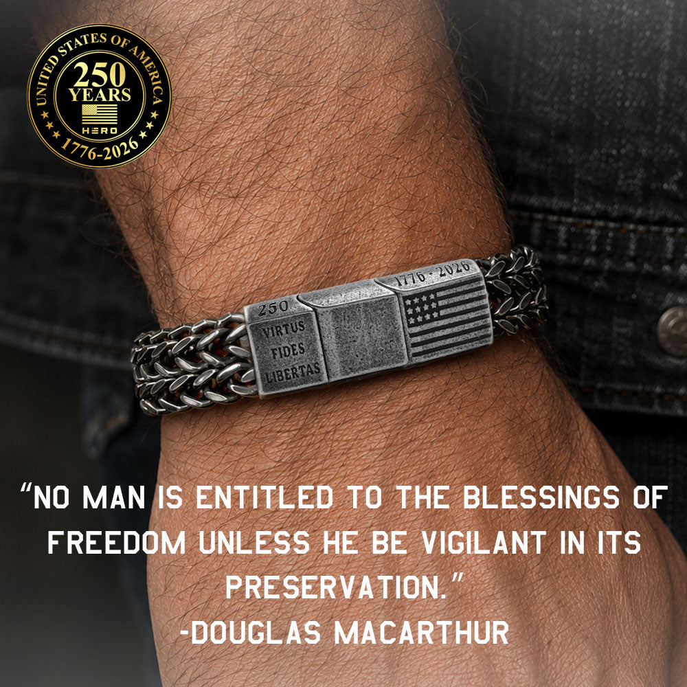 50% OFF - 250th Don’t Tread On Me Chain Bracelet With Purchase of Dogs & Freedom Tee