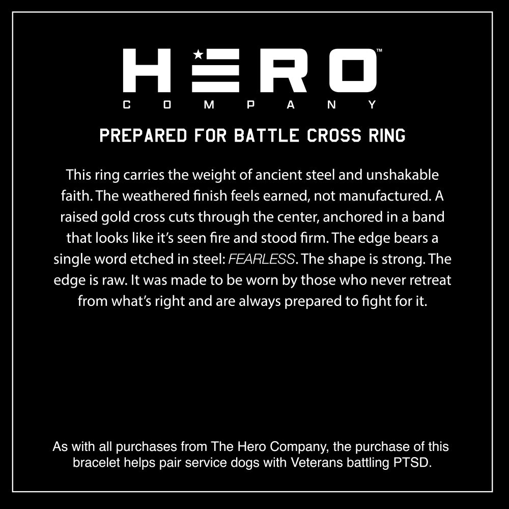 The Hero Company&#39;s Prepared for Battle Cross Ring : Helps Pair Veterans With A Service Dog Or Shelter Dog