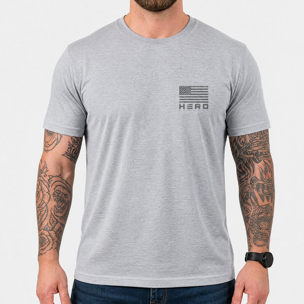 Freedom Faith Family Honor Heather Grey Tee