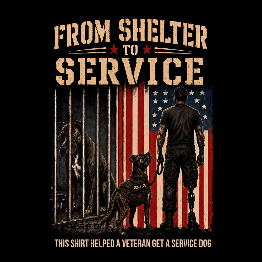 From Shelter To Service Black Tee