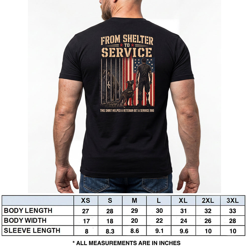 From Shelter To Service Black Tee