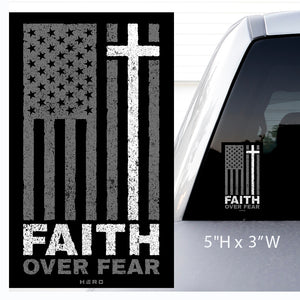 FREE FAITH OVER FEAR Car Decal with Purchase of Sherman Tank Track Titanium Magnetic Bracelet : Helps Pair Veterans With A Service Dog Or Shelter Dog