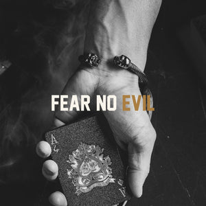 Limited Time Offer - FEAR NO EVIL Bracelet Set - Fear No Evil and Valhalla Warrior Morse Code Bracelet