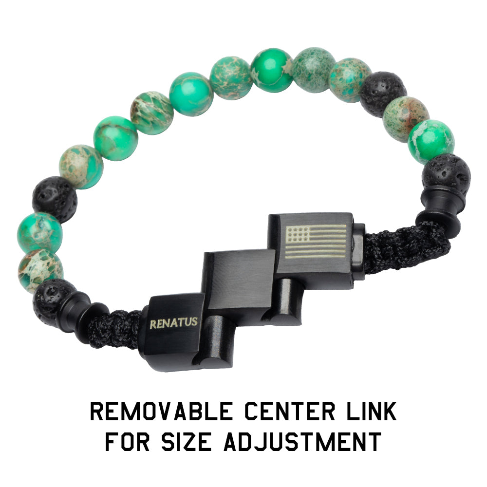 Phoenix Rising Fire Agate &amp; Lava Bead Bracelet: Helps Pair Veterans With A Service Dog Or Shelter Dog