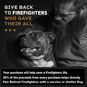 In Honor of Fallen FireFighters on 9/11- Forged In Fire Paracord Bracelet : Helps Pair Retired Fire Fighters With A Service Dog Or Shelter Dog