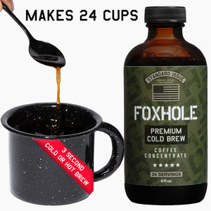 Special Offer- Foxhole Coffee Concentrate - Cold Brew Coffee, Perfect for Instant Iced Coffee, Cold Brewed Coffee and Hot Coffee