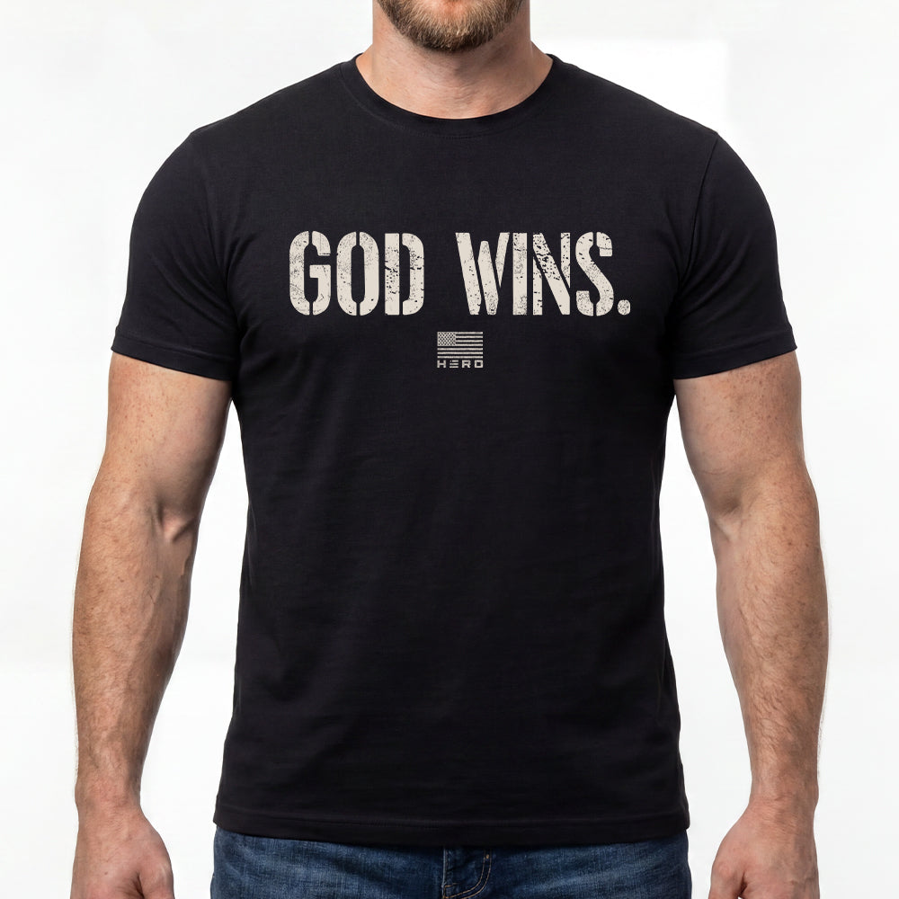 God Wins Black Tee