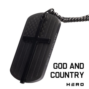 Special Offer! God & Country Cross Necklace: Helps Pair Veterans With A Service Dog Or Shelter Dog