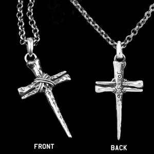 John 3:16 Cross Medallion Sterling Silver - Helps Pair Veterans With A Service Dog Or Shelter Dog