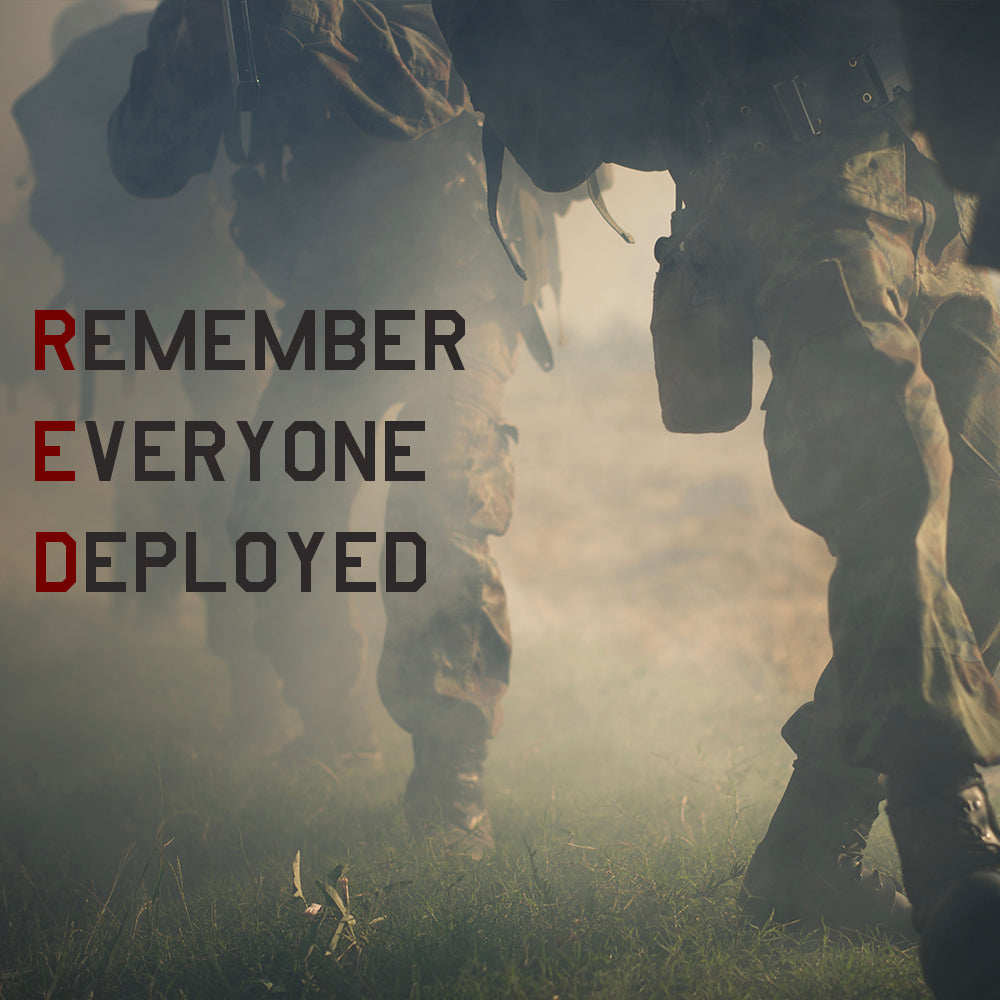 Hero Company R.E.D. Remember Everyone Deployed Tee: Helps Pair Veterans With A Service Dog or Shelter Dog