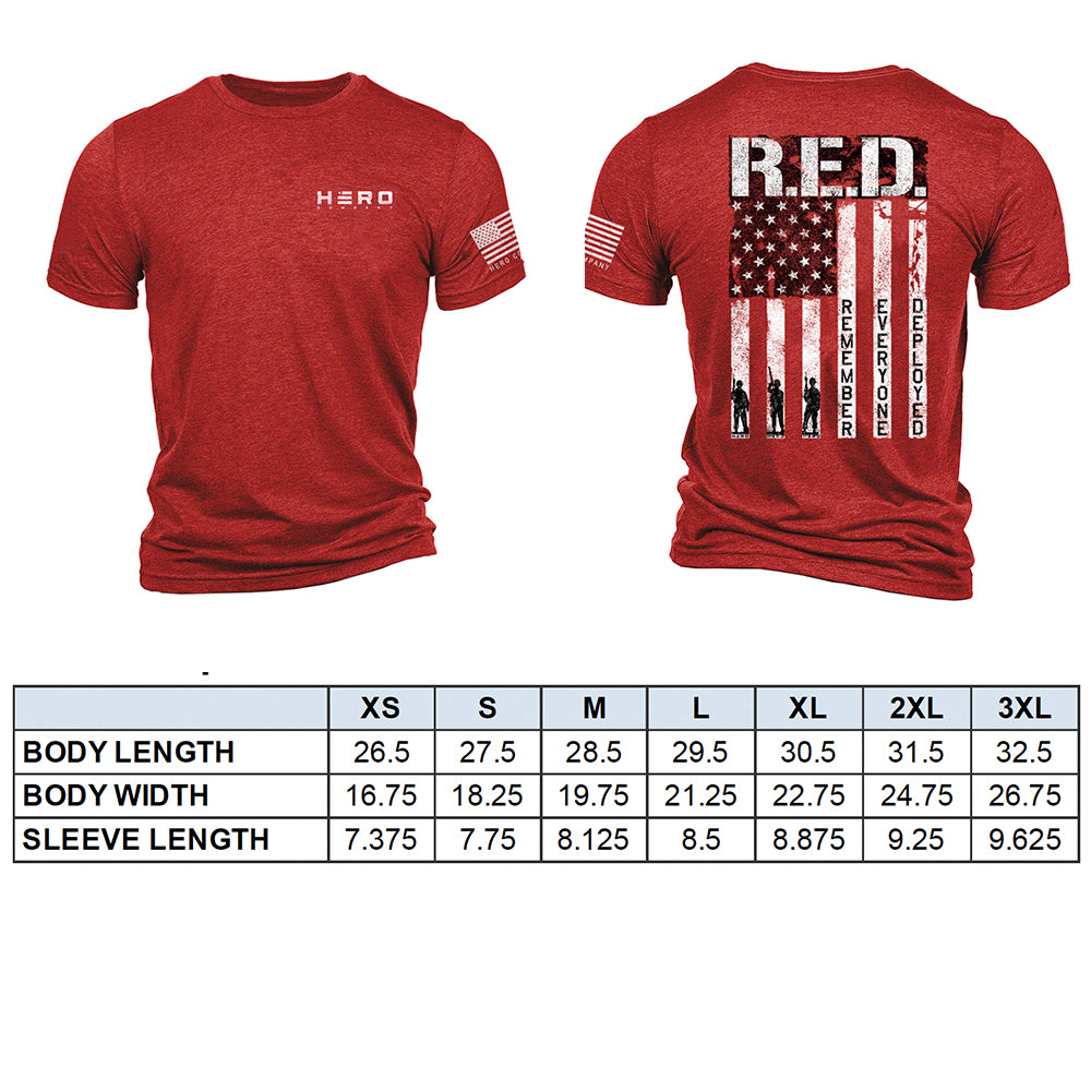 Hero Company R.E.D. Remember Everyone Deployed Tee: Helps Pair Veterans With A Service Dog or Shelter Dog