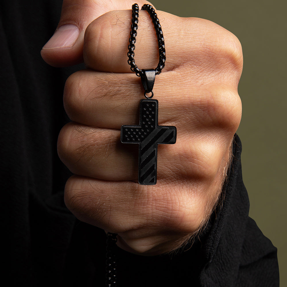 Buy Bracelet, Get Matching Necklace for FREE: &quot;In God We Trust&quot; Bracelet &amp; Necklace Set: Helps Pair Veterans With A Service Dog Or Shelter Dog