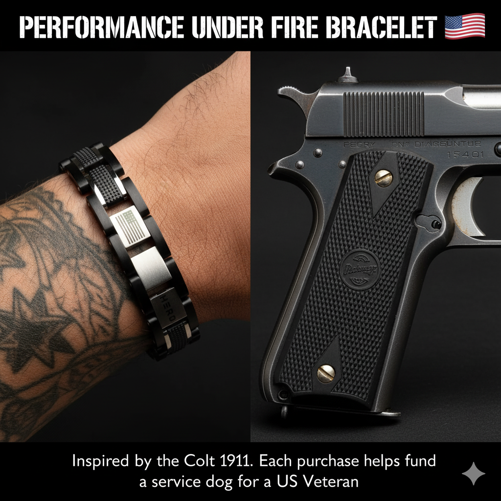 The Hero Company's Performance Under Fire Bracelet: Helps Pair Veterans With A Service Dog Or Shelter Dog -Faire