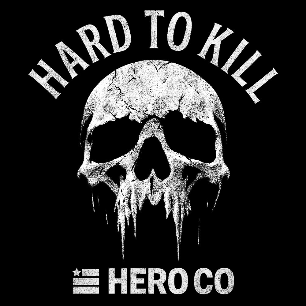 Hero Company Men&#39;s Hard To Kill Black Tee - Helps Pair Veterans With A Service Dog or Shelter Dog