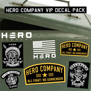 FREE Hero Co VIP Decal Pack with Purchase of Black Flag Never Forgotten Adjustable Paracord Bracelet