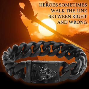 Samurai Honor & Justice Cuban Link Bracelet: Helps Pair Veterans With A Service Dog Or Shelter Dog