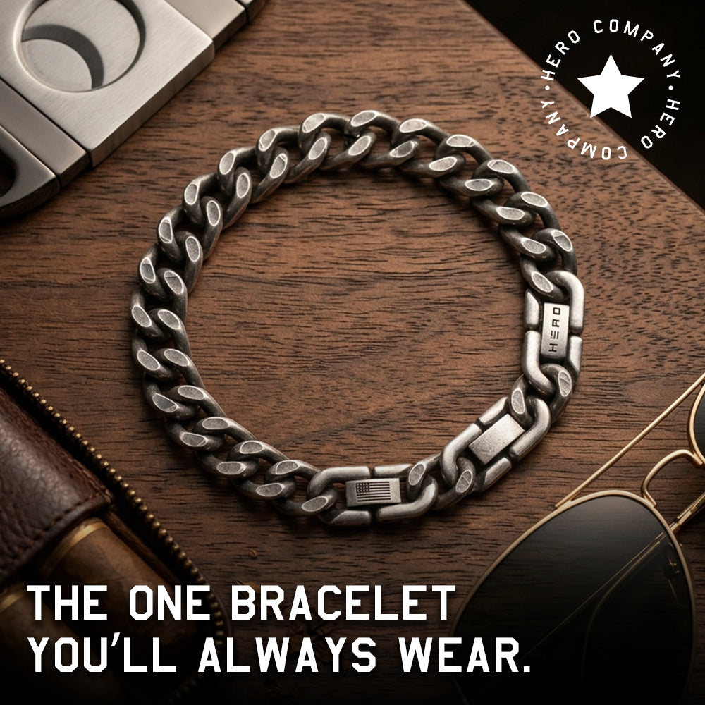 The "Ultimate Everyday Carry" Cuban Link Bracelet: Helps Pair Veterans With A Service Dog Or Shelter Dog