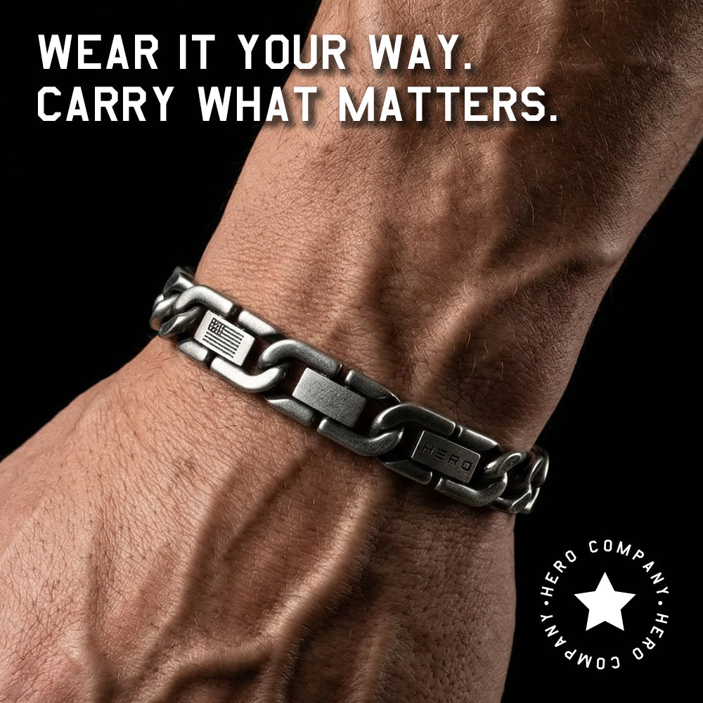 The "Ultimate Everyday Carry" Cuban Link Bracelet: Helps Pair Veterans With A Service Dog Or Shelter Dog