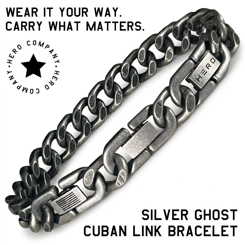The "Ultimate Everyday Carry" Cuban Link Bracelet: Helps Pair Veterans With A Service Dog Or Shelter Dog