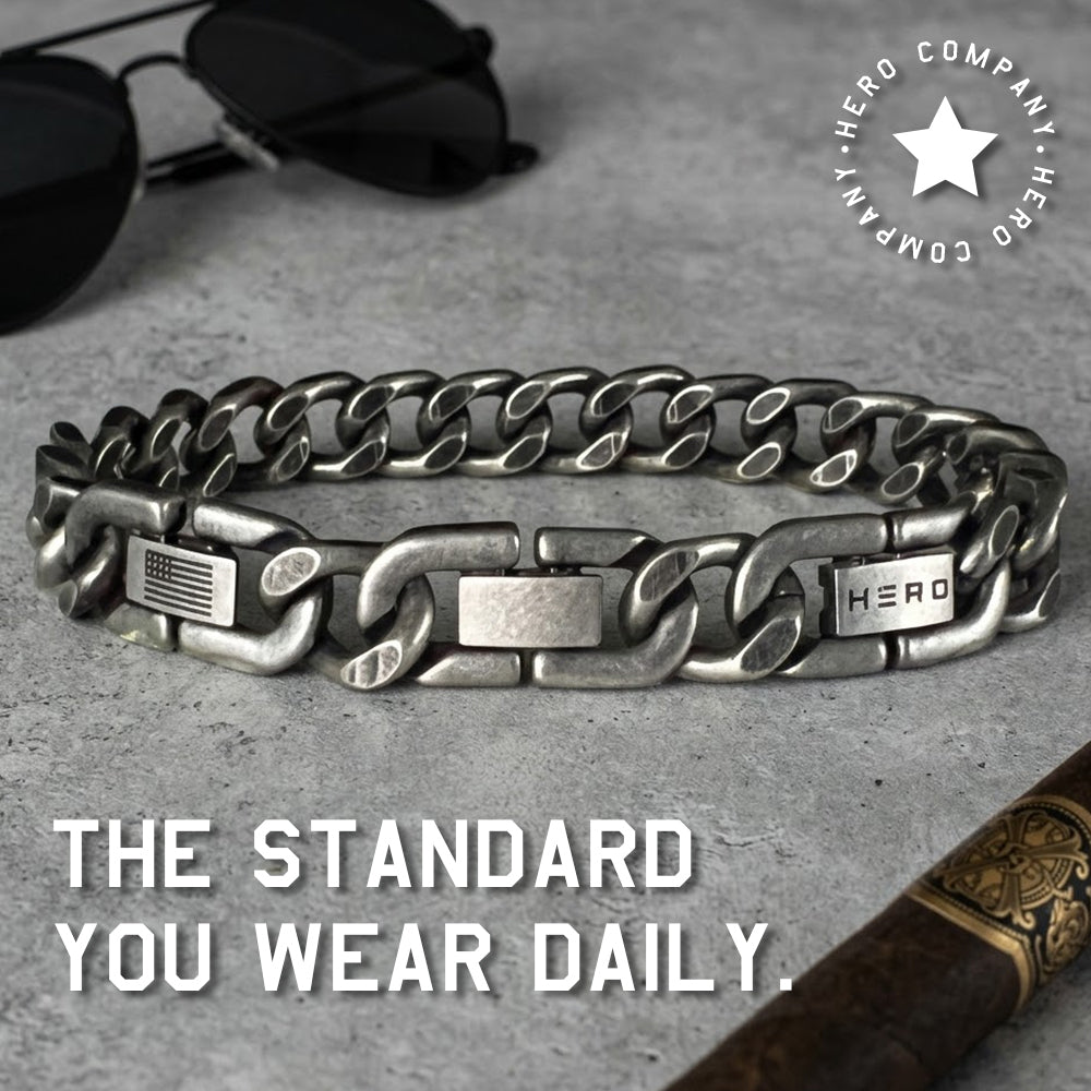 The "Ultimate Everyday Carry" Cuban Link Bracelet: Helps Pair Veterans With A Service Dog Or Shelter Dog