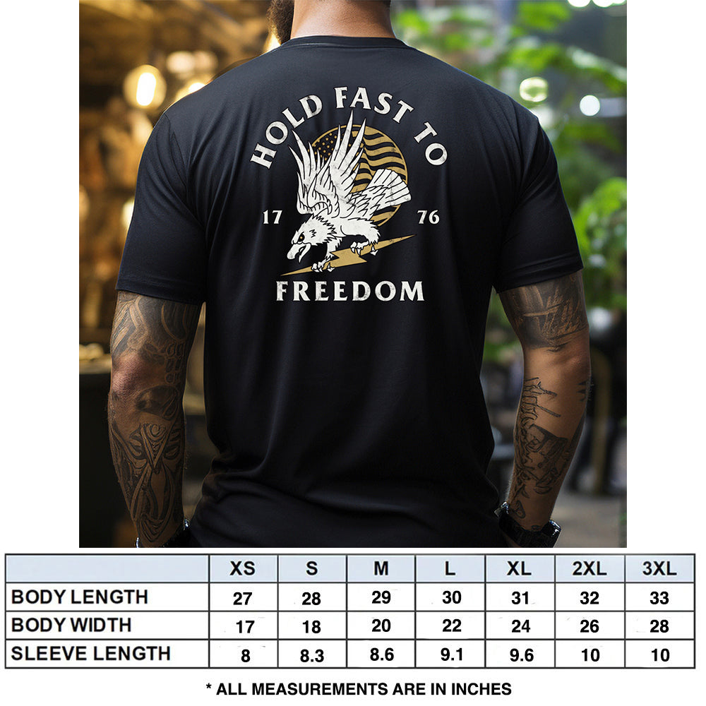 Hold Fast To Freedom Eagle Black Tee