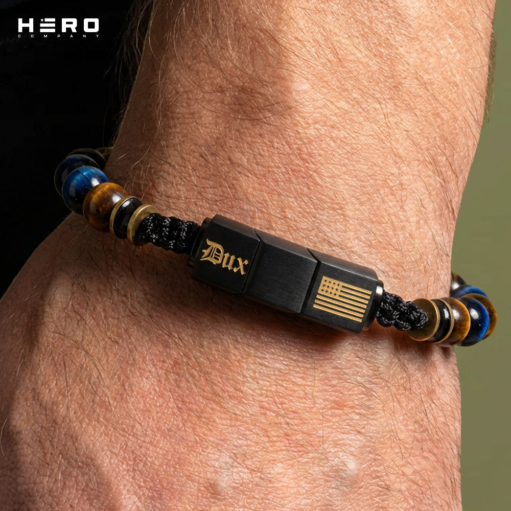 Nighthawk Tiger's Eye Bracelet: Helps Pair Veterans With A Service Dog Or Shelter Dog