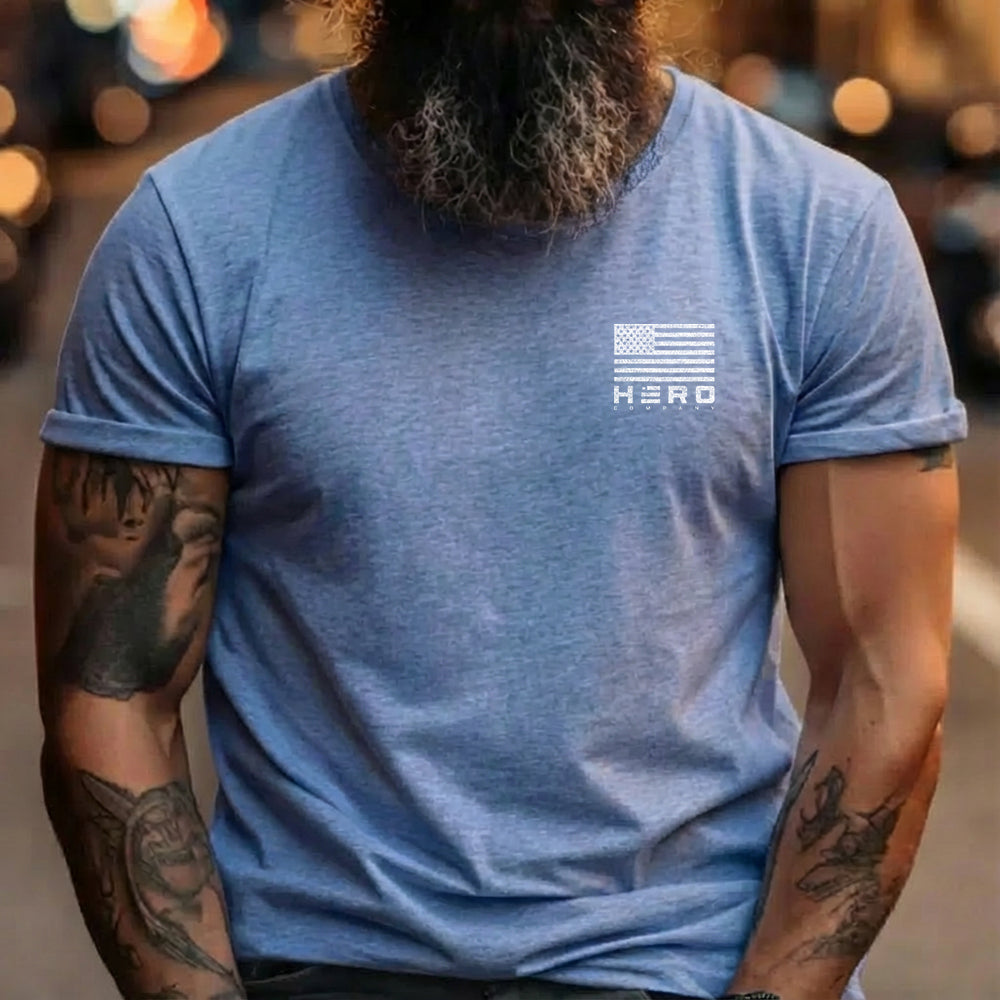 Hero Company Men's Veteran's Battle Buddy Service Dog Tee - Helps Pair Veterans With A Service Dog or Shelter Dog