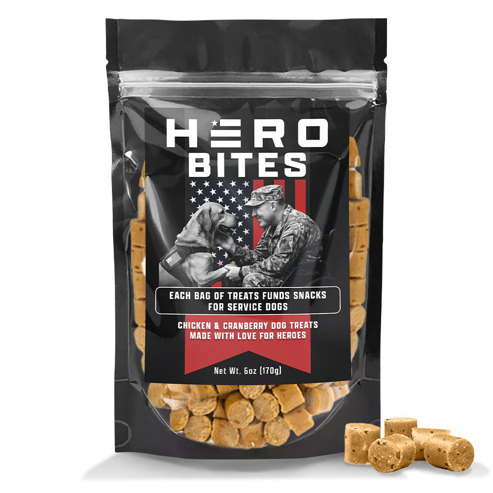 Hero Bites - Dog Treats with Chicken and Cranberry-Helps Fund Snacks for Service Dogs