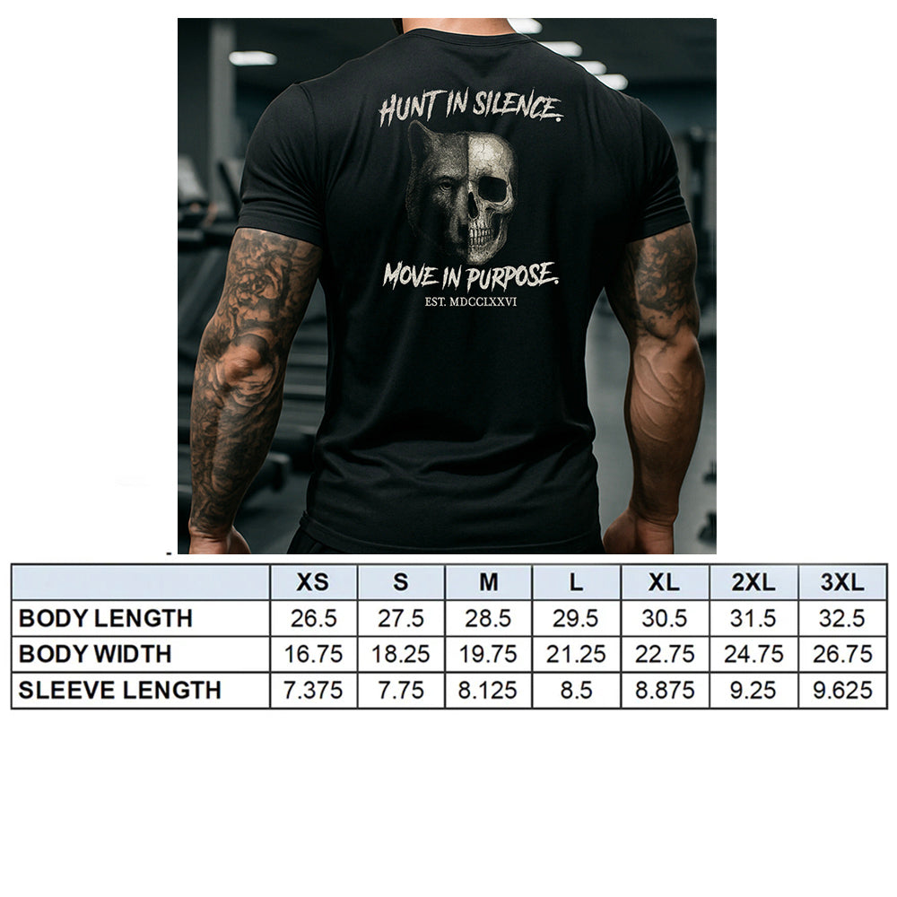 Hero Company Men&#39;s Hunt In Silence Black Tee - Helps Pair Veterans With A Service Dog or Shelter Dog