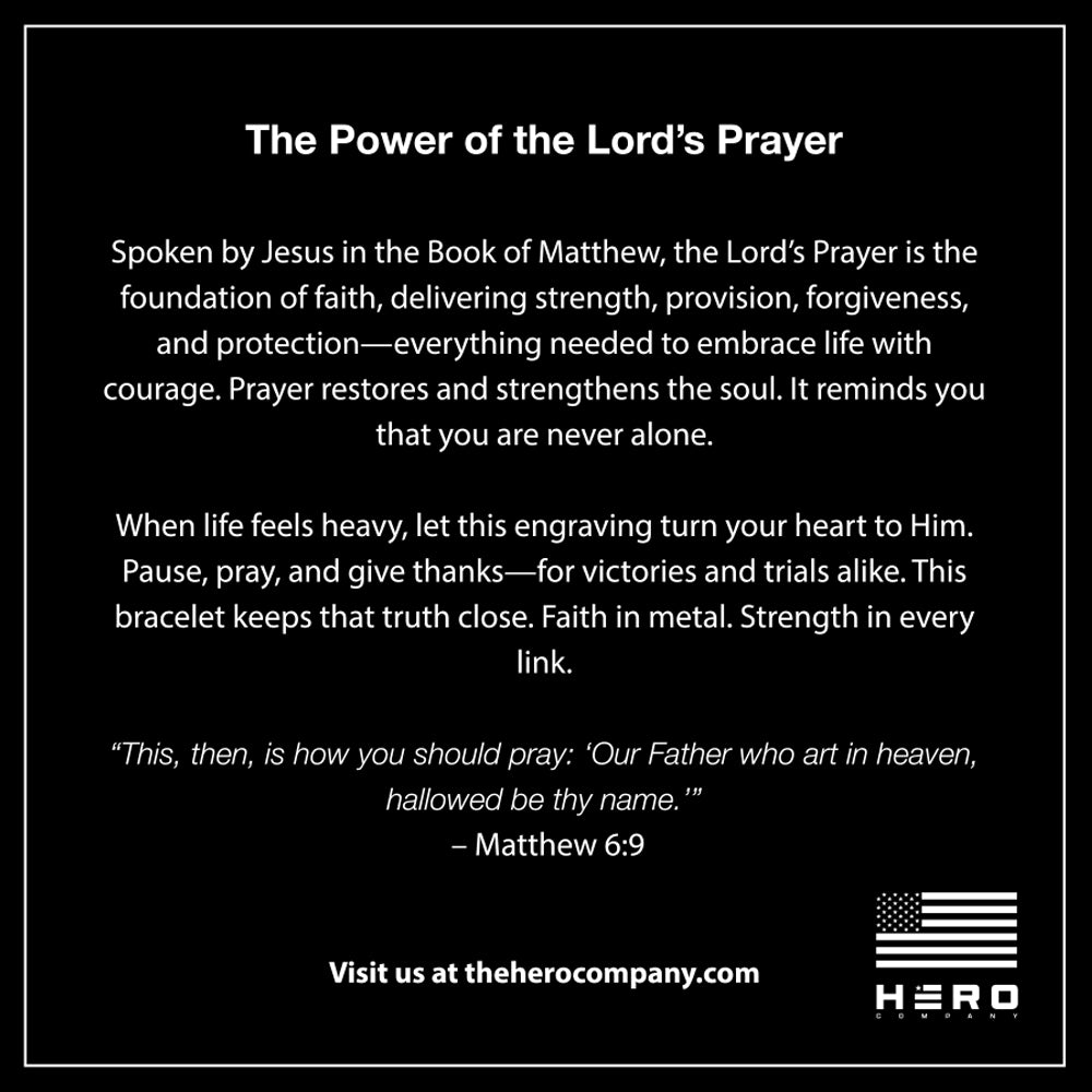 Power of the Lord’s Prayer Magnetic Copper Bracelet : Helps Pair Veterans With A Service Dog Or Shelter Dog