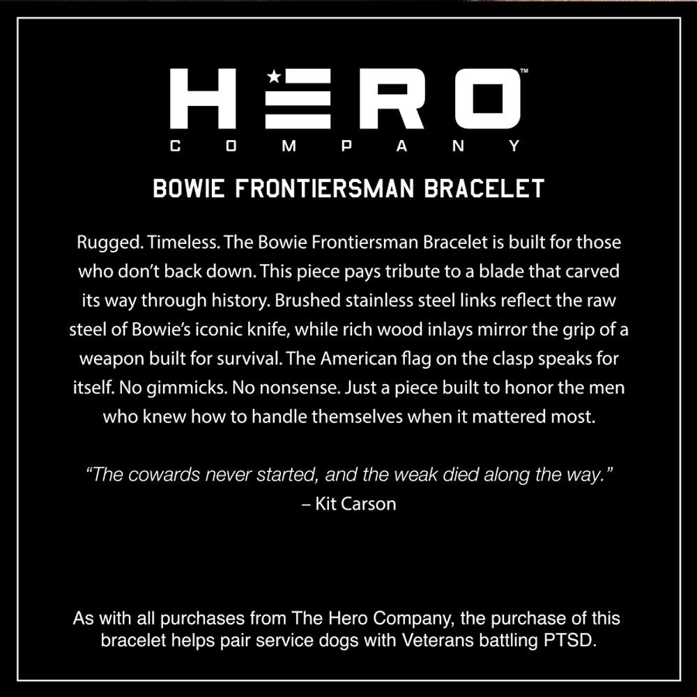 Bowie Frontiersman Bracelet - Helps Pair Veterans With A Service Dog Or Shelter Dog