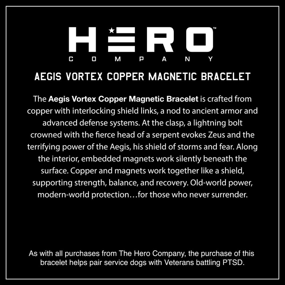 Aegis Vortex Magnetic Copper Bracelet: Helps Pair Veterans With A Service Dog Or Shelter Dog