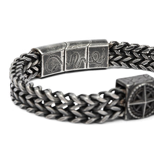 Overcome Evil Compass Chain Bracelet - Helps Pair Veterans With A Service Dog Or Shelter Dog