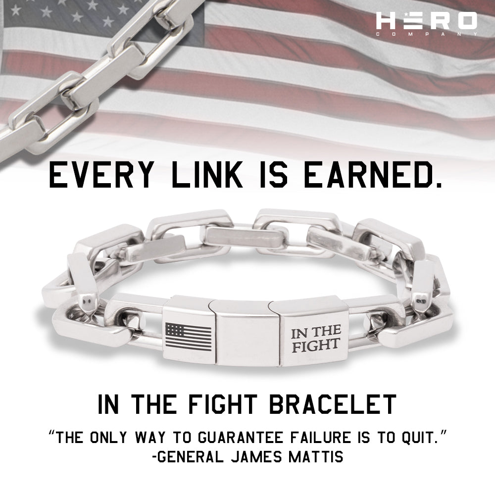 In The Fight-Never Surrender Bracelet : Helps Pair Veterans With A Service Dog or Shelter Dog