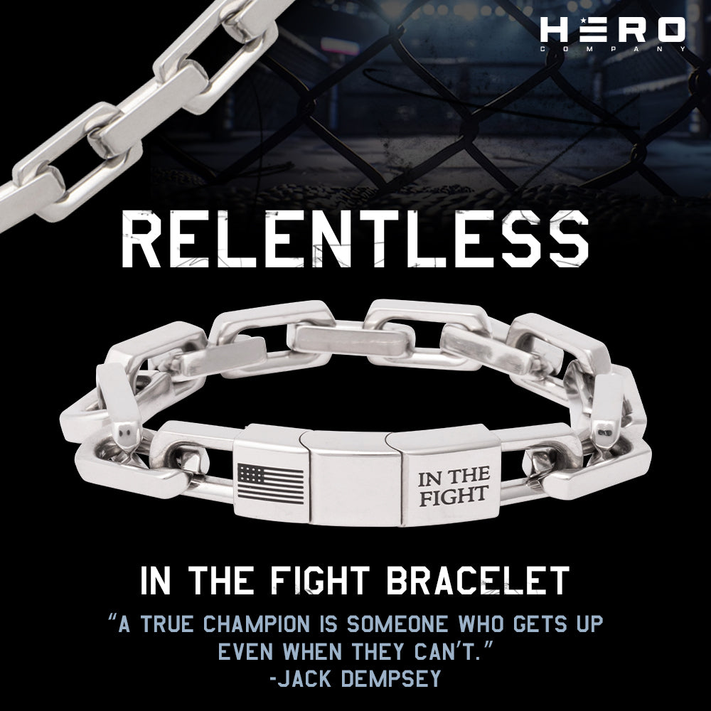 In The Fight-Never Surrender Bracelet : Helps Pair Veterans With A Service Dog or Shelter Dog