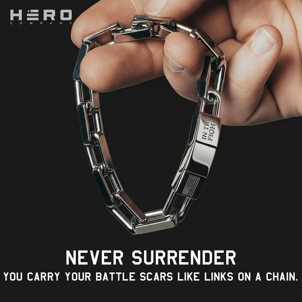In The Fight-Never Surrender Bracelet : Helps Pair Veterans With A Service Dog or Shelter Dog