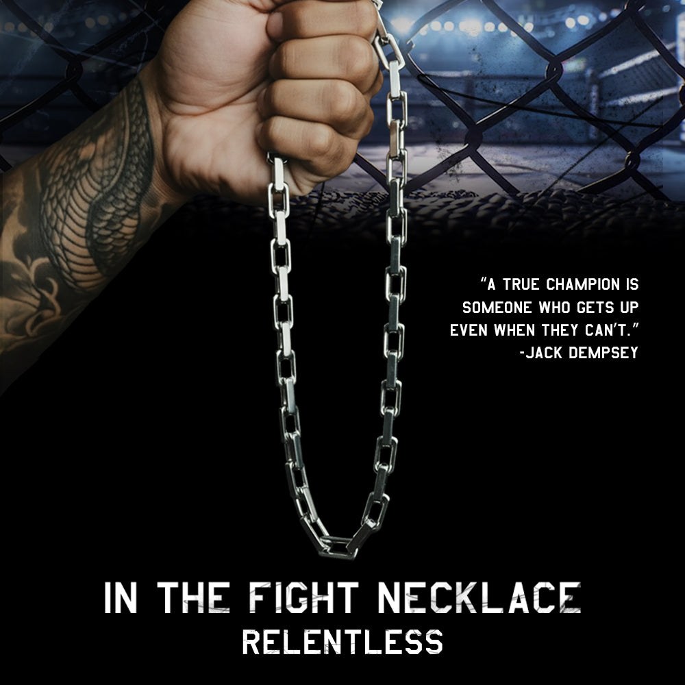 In The Fight-Never Surrender Necklace - Helps Pair Veterans With A Service Dog Or Shelter Dog