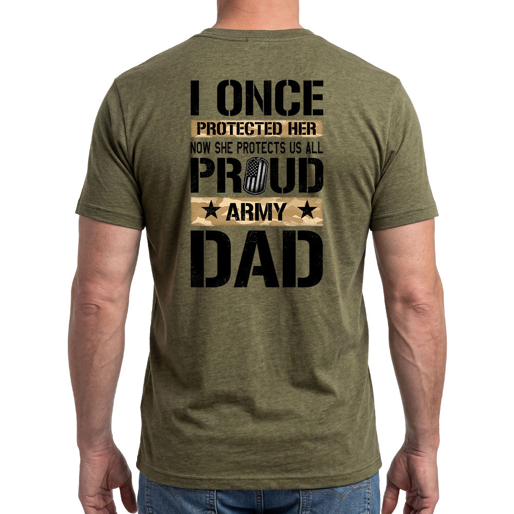 She Protects Us All Military Green Tee