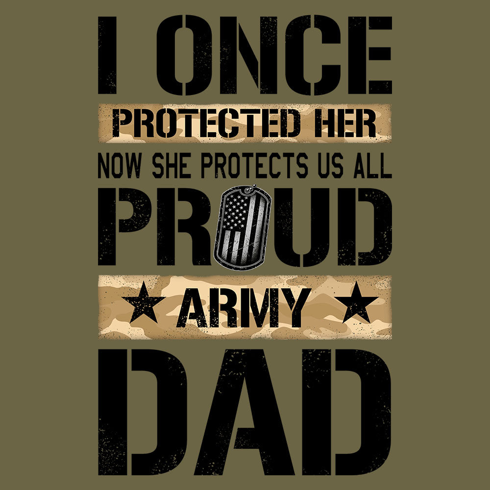 She Protects Us All Military Green Tee