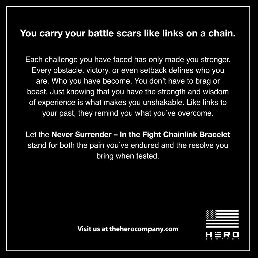 In The Fight-Never Surrender Bracelet : Helps Pair Veterans With A Service Dog or Shelter Dog