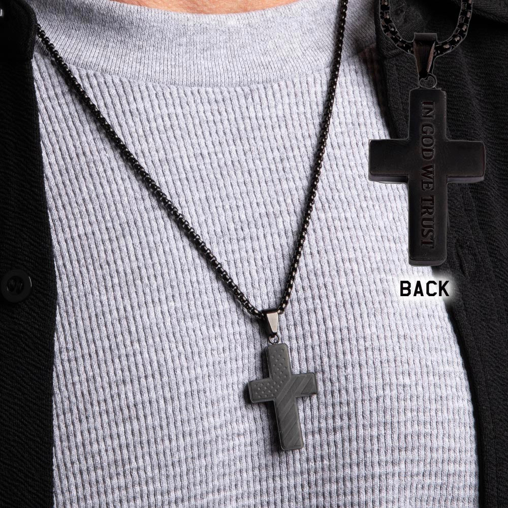 50% OFF - Valor Cross Magnetic Bracelet With Purchase of In God We Trust - American Flag Cross Necklace
