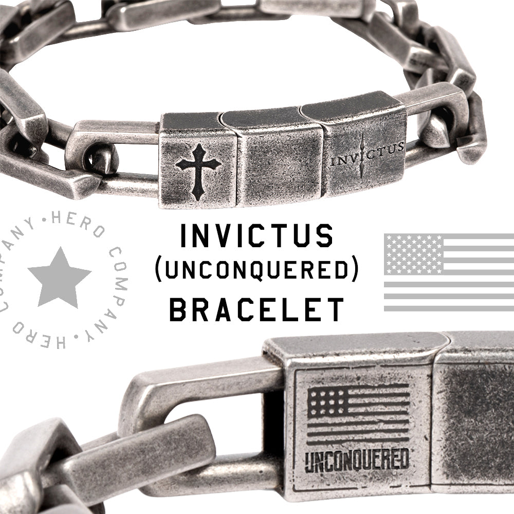 Easter He Is Risen Set-  He is Risen & Invictus Unconquered Bracelet Set : Helps Pair Veterans With A Service Dog Or Shelter Dog