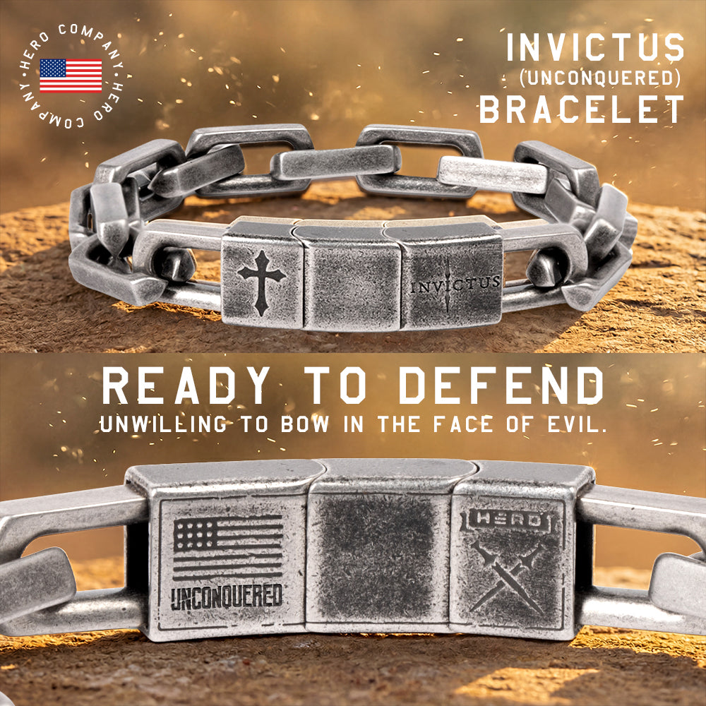 Easter He Is Risen Set-  He is Risen & Invictus Unconquered Bracelet Set : Helps Pair Veterans With A Service Dog Or Shelter Dog