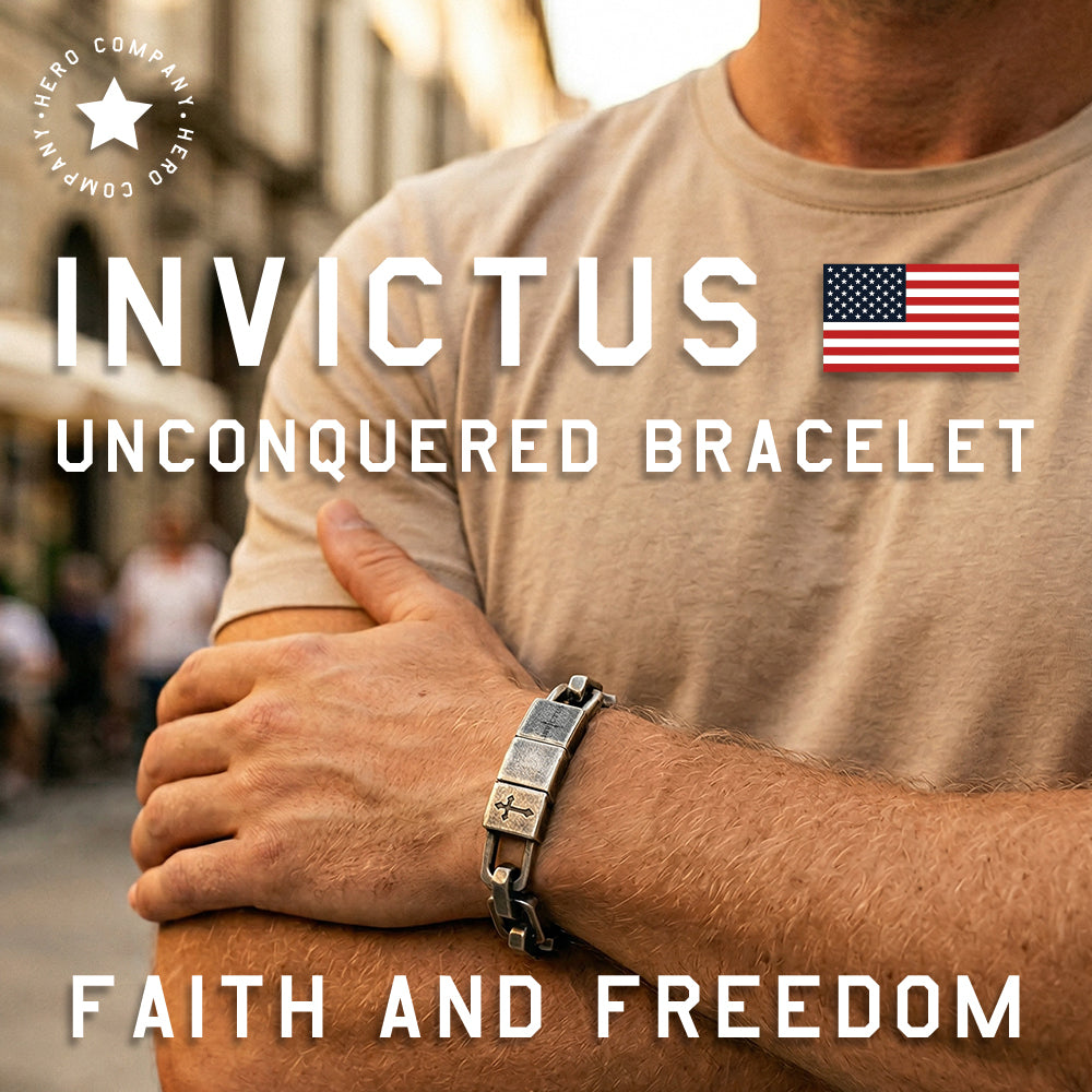 Easter He Is Risen Set-  He is Risen & Invictus Unconquered Bracelet Set : Helps Pair Veterans With A Service Dog Or Shelter Dog