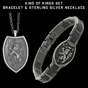 Grab the King of Kings Necklace and Get Matching Bracelet for Free- Helps Pair Veterans With A Service Dog Or Shelter Dog