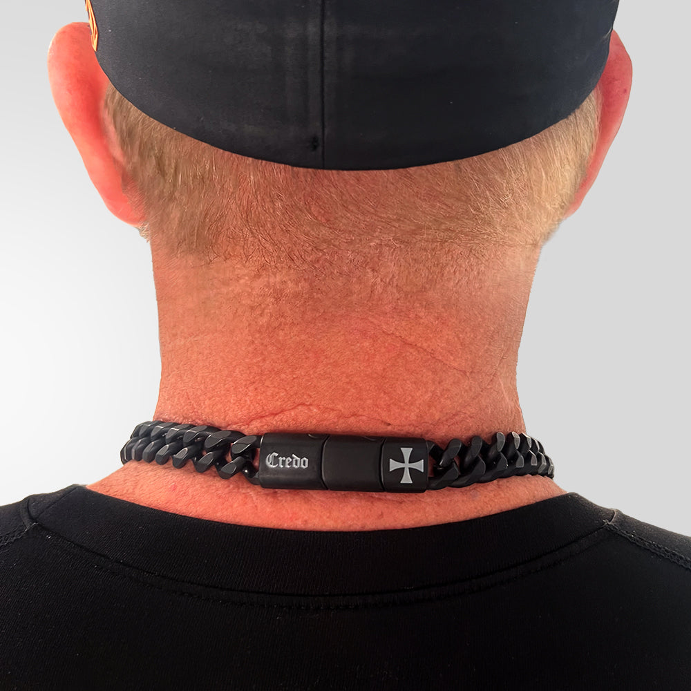 Knights Templar Sacred Oath Cuban Link Necklace: Helps Pair Veterans With A Service Dog Or Shelter Dog