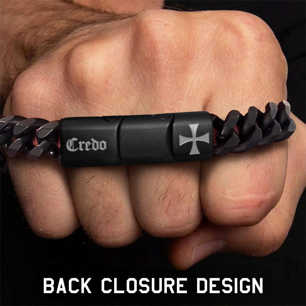 Knights Templar Sacred Oath Cuban Link Necklace: Helps Pair Veterans With A Service Dog Or Shelter Dog