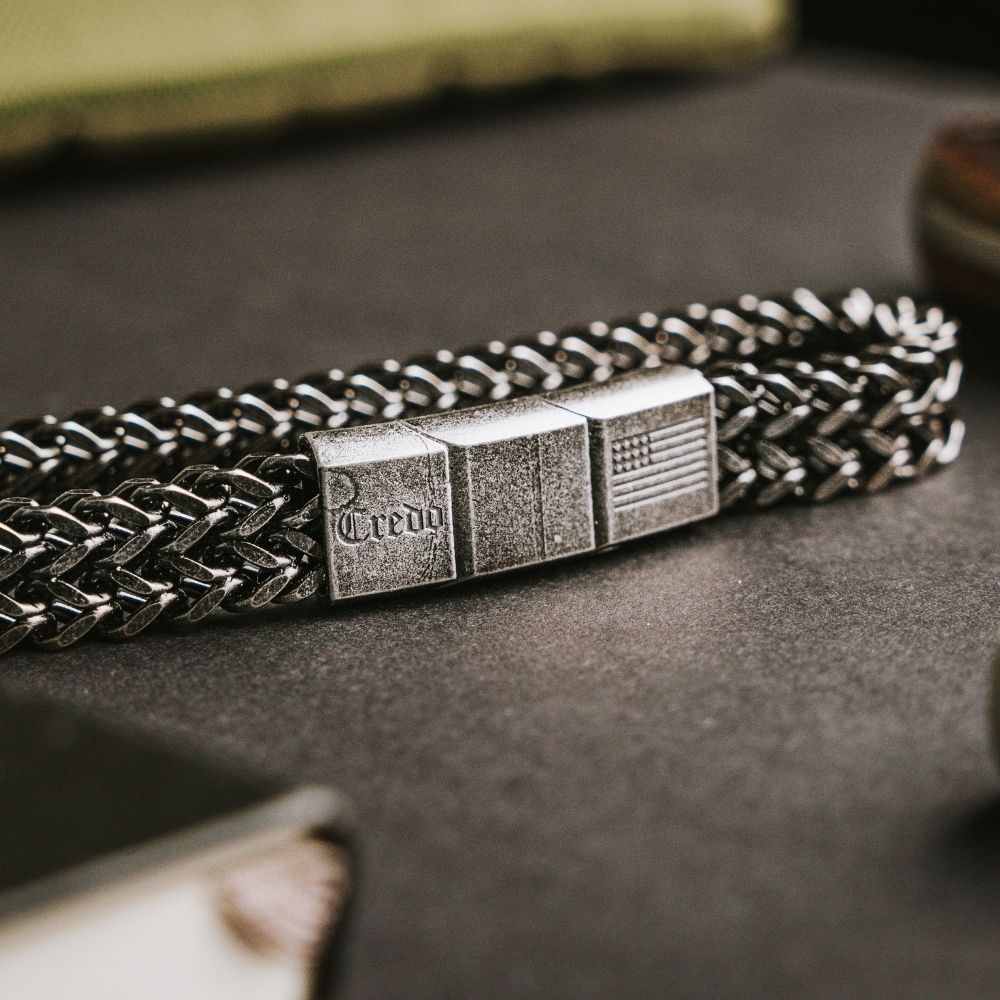 Men's Sterling Silver Chain Bracelet - The Hero